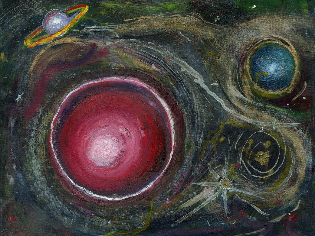 Heart of the Cosmos (Audio Visualization®, Oil on canvas)